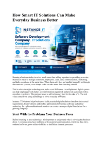 How Smart IT Solutions Can Make Everyday Business Better