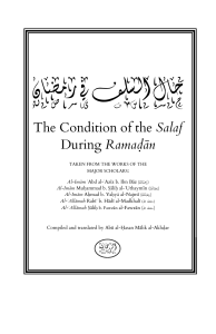 The Condition of the Salaf During Ramadan