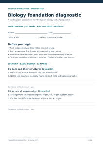 Biology Foundation Diagnostic