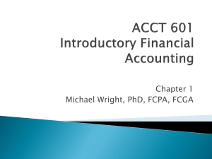 ACCT 601 Chapter 1