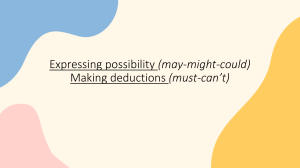 modal verbs (may, might, could )