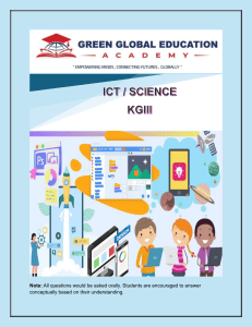 ICT Science Workbook for KG3