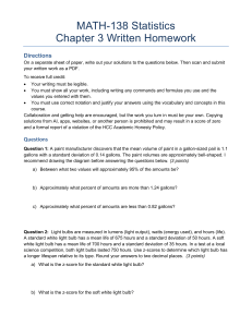 Chapter 3 Stats Written Homework