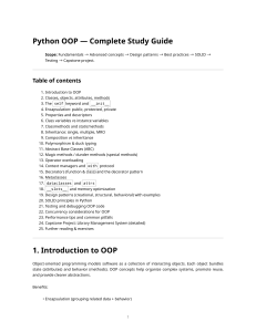Python Oop Comprehensive Study Guide