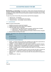 Accounting Basics for SBR