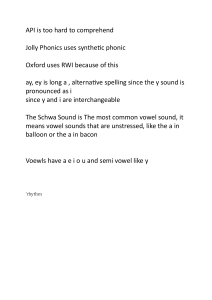 My phonic notes