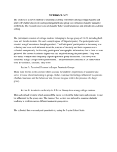 Methods used for our social psychology research 
