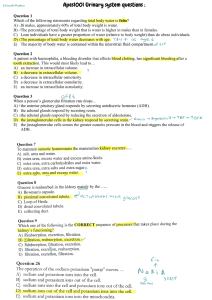 Copy of Urinary System Questions