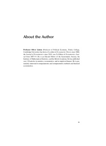 About Professor Oliver Linton - Academic Bio