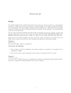 SC321 Homework #1: Statistics Problems