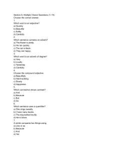 English Grammar Test: Adjectives, Adverbs, & More