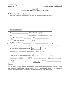 ChBE 3225 Handout 05: Fundamentals of Cascades