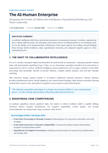 AI-Human Enterprise: Strategic Report on Collaborative Intelligence