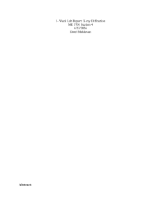 X-ray Diffraction Lab Report: Crystal Structure Analysis
