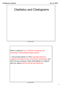 Cladistics and Cladograms: Evolutionary Relationships