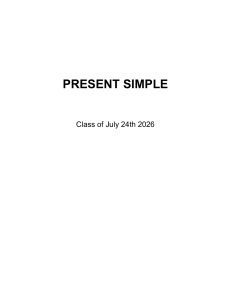 Gu&iacute;a de Gram&aacute;tica: Tiempo Presente Simple