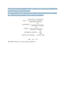 Experimental Probability Problem: Senior Discounts