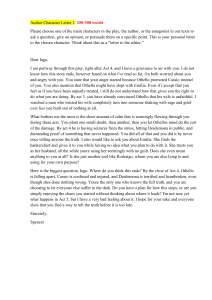 Character Letter to Iago from Othello