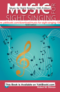 Music for Sight Singing 10th Edition Textbook