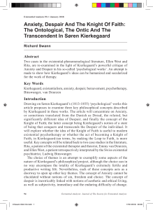 Anxiety, Despair, and the Knight of Faith: Kierkegaard's Concepts