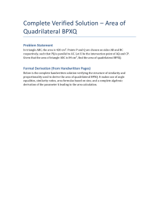 Area of Quadrilateral BPXQ Solution | Triangle Geometry Problem