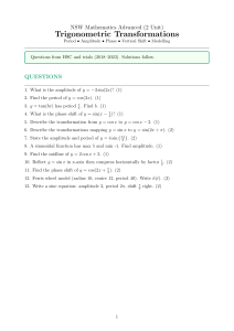 NSW Math Advanced Trig Transformations HSC Questions