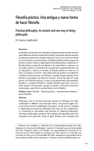 Filosof&iacute;a pr&aacute;ctica: formas antiguas y nuevas de hacer filosof&iacute;a