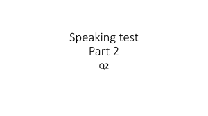 Speaking Test Part 2: Part-Time Jobs Survey Questions