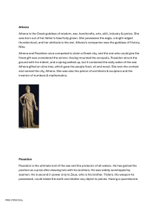 Greek Gods: Athena, Poseidon, Dionysus, Hades, Demeter