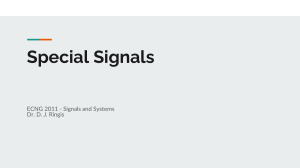 Special Signals in Signals and Systems