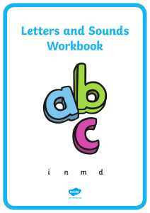 Letters and Sounds Workbook: i, n, m, d Practice