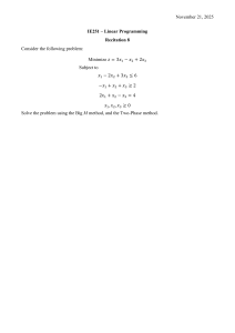 IE251 Linear Programming Recitation 8