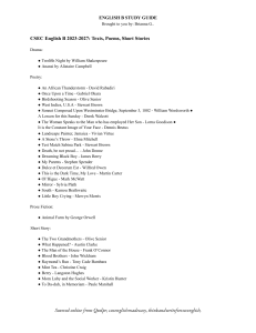 CSEC English B Study Guide 2023-2027 Texts Poems Stories