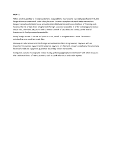 Managing Credit Risks in Foreign Trade