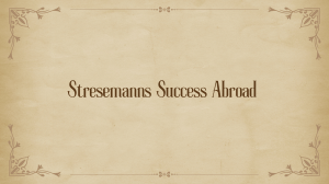 Stresemann's Foreign Policy: Locarno Pact & Diplomacy