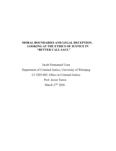 Ethics in Better Call Saul: Moral Boundaries & Legal Deception