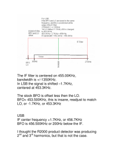 R2000 Radio Receiver Frequency Adjustment