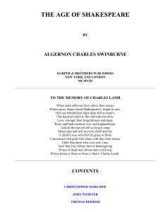 The Age of Shakespeare: Literary Criticism of Elizabethan Drama