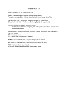 FIN300 Week 1/2 Study Guide: Midterm & Financial Formulas