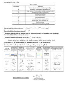 Formula Sheet for Engineering Economics Topic 1 4760