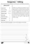 Kangaroos Editing Worksheet - ESL Exercise