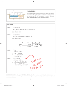 Problem 2.41: Reactions & Deflection of Joined Steel-Brass Rods