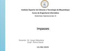 Impasses em Sistemas Operacionais II - Notas de Aula