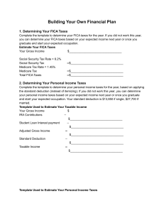 Building Your Own Financial Plan: FICA & Income Tax Calculation Templates