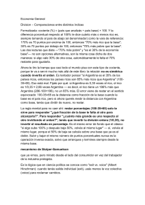 Econom&iacute;a General: Comparaciones de &Iacute;ndices y Mecanismos Econ&oacute;micos