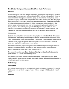 Effect of Background Music on Study Performance