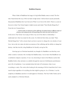 Buddhism Response: Personal Reflection on Buddhist Practices