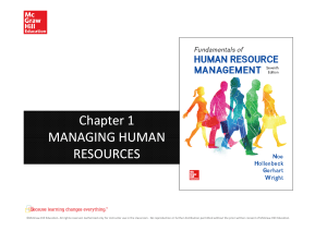 Chapter 1: Managing Human Resources
