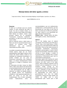 Manejo b&aacute;sico del dolor agudo y cr&oacute;nico