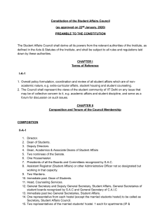 IIT Delhi Student Affairs Council Constitution